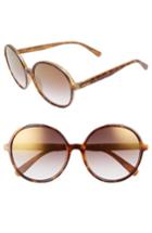 Women's D'blanc Prose 59mm Round Sunglasses - Tortoise Honey/ Gradient