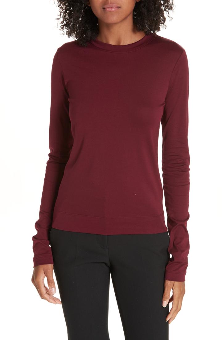 Women's Theory Tiny Long Sleeve Tee - Red