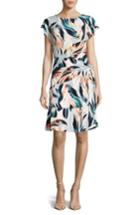 Women's Eci Side Tie Print Dress - Beige