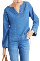 Women's Madewell Lace-up Denim Top - Blue