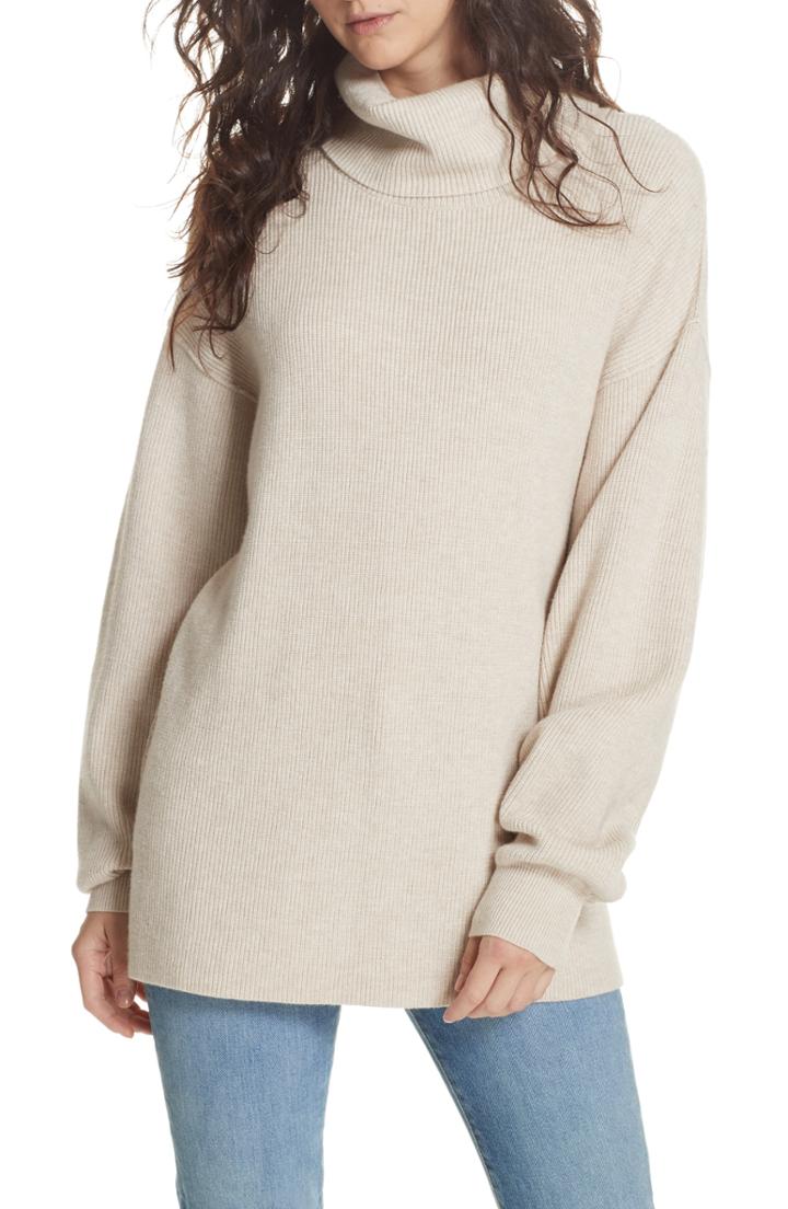 Women's Free People Softly Structured Knit Tunic - Ivory