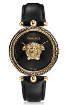 Women's Versace Palazzo Empire Leather Strap Watch, 39mm