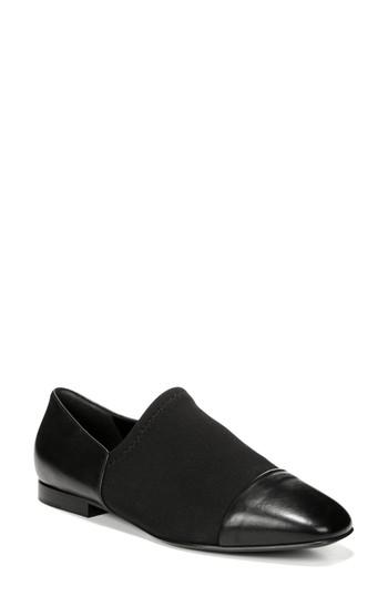 Women's Via Spiga Tate Cap Toe Slip-on .5 M - Black