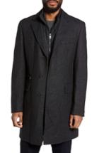Men's Boss Nadim Wool Blend Top Coat R - Black