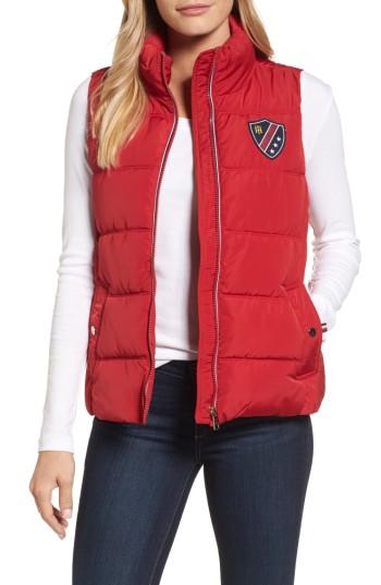 Women's Tommy Hilfiger Quilted Puffer Vest - Red
