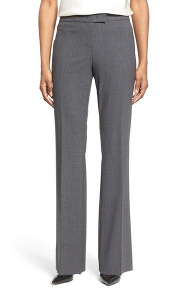 Women's Anne Klein Flare Leg Suit Pants - Grey