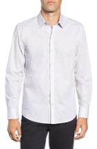 Men's Zachary Prell Toledo Regular Fit Microdot Sport Shirt - White