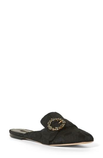 Women's Dolce & Gabbana Embellished Backless Loafer .5us / 39eu - Black