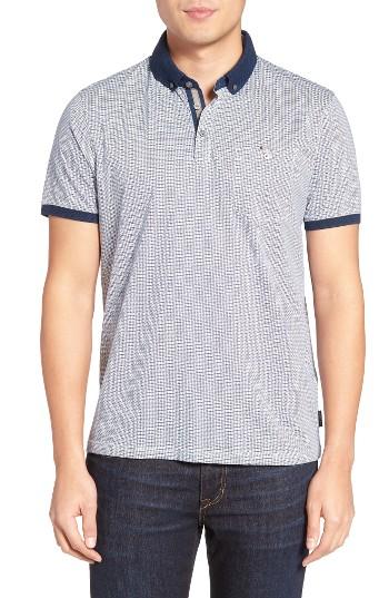 Men's Ted Baker London Kule Spot Print Polo (s) - Blue