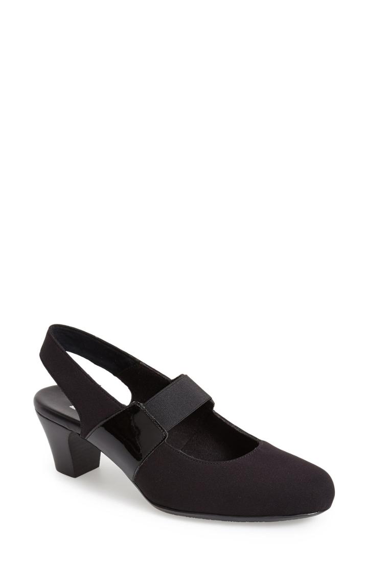 Women's Munro 'ella' Slingback Pump .5 M - Black