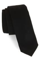 Men's Nordstrom Men's Shop Velvet Skinny Tie, Size - Black