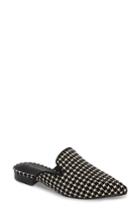 Women's Jeffrey Campbell Claes-2 Houndstooth Loafer Mule M - Black