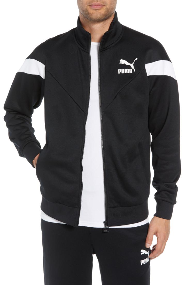 Men's Puma Retro Track Jacket, Size - Black