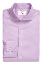 Men's Lorenzo Uomo Trim Fit Houndstooth Dress Shirt .5 - 32 - Purple