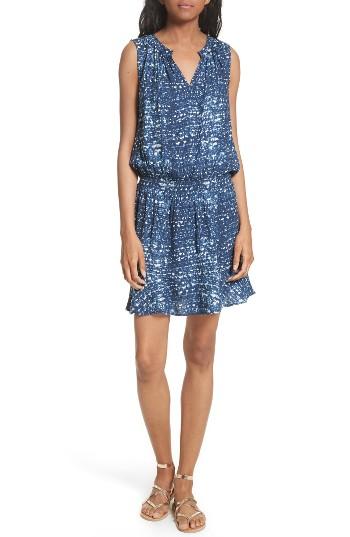 Women's Soft Joie Zealana Print Smocked Blouson Dress - Blue