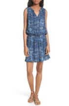 Women's Soft Joie Zealana Print Smocked Blouson Dress - Blue