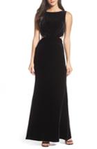 Women's Lulus Reach Out Velvet Maxi Dress - Black