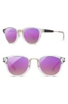 Women's Shwood 'ainsworth' 49mm Polarized Sunglasses - Crystal/ Gold/ Rose