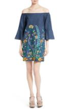 Women's Alice + Olivia Kyra Embroidered Tunic Dress