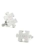 Men's Cufflinks, Inc. Wedding Puzzle Pieces Cuff Links
