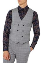 Men's Charlie Casely-hayford X Topman Skinny Fit Check Suiting Vest - Grey