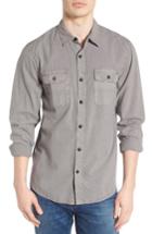 Men's Lucky Brand Washed Woven Shirt - Grey
