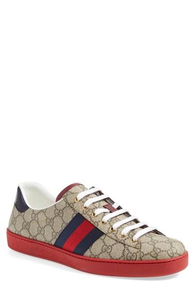 Men's Gucci 'new Ace' Sneaker .5us / 10.5uk - Beige