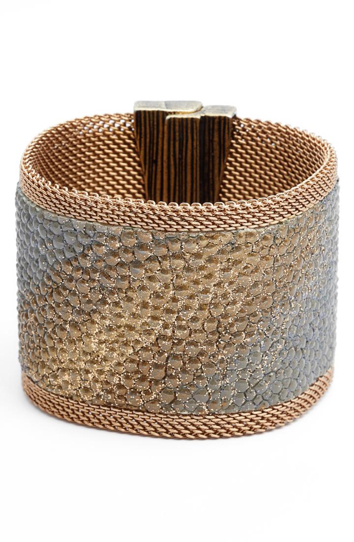 Women's Cynthia Desser Wide Stingray Leather Bracelet