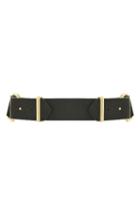 Women's Topshop Double Pin Stud Faux Leather Belt - Gold Multi