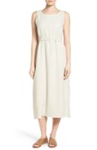 Women's Eileen Fisher Silk Midi Dress, Size - White