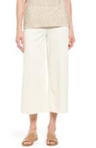 Women's Eileen Fisher Knit Wide Leg Crop Pants - Ivory
