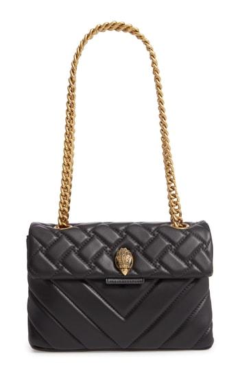 Kurt Geiger London Kensington Quilted Leather Crossbody Bag - Black