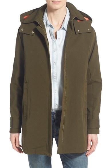 Women's Vince Camuto Hooded Fly Front Stadium Jacket