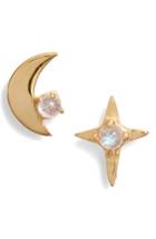 Women's Argento Vivo Star & Moon Stud Earrings