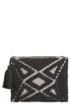 Sole Society Palisades Tasseled Woven Clutch -