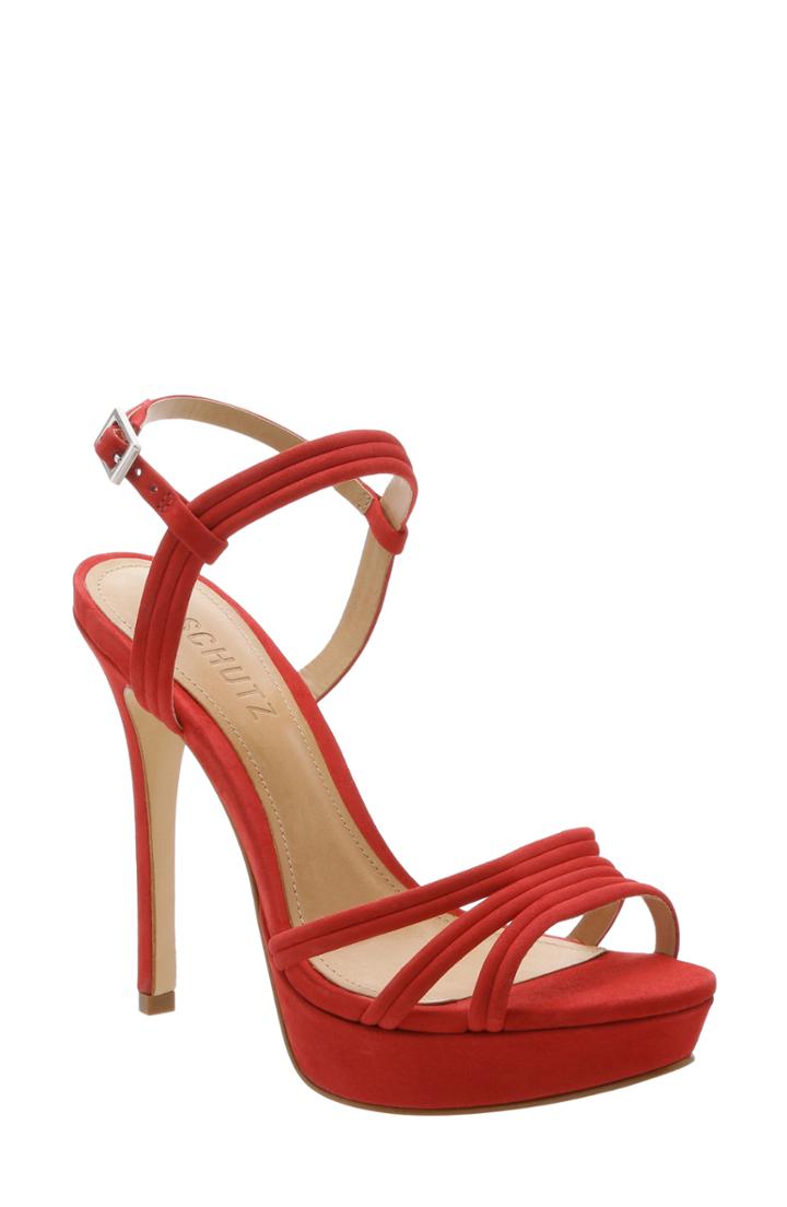 Women's Schutz Bogga Platform Sandal .5 M - Red