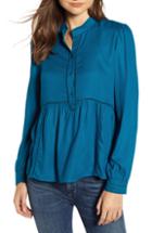Women's Hinge Lace Popover Shirt - Blue/green