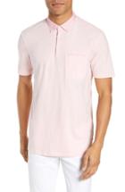 Men's Good Man Brand Slub Jersey Cotton Polo Shirt - Pink