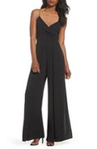 Women's Vince Camuto Crepe Wrap Bodice Jumpsuit - Black