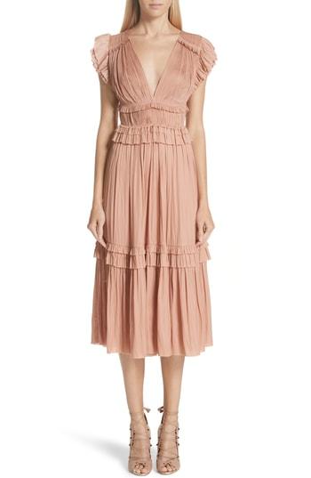 Women's Ulla Johnson Jolee Plisse Dress - Pink