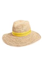 Women's Lola Hats Re-mama Tarboush Raffia Hat - Yellow