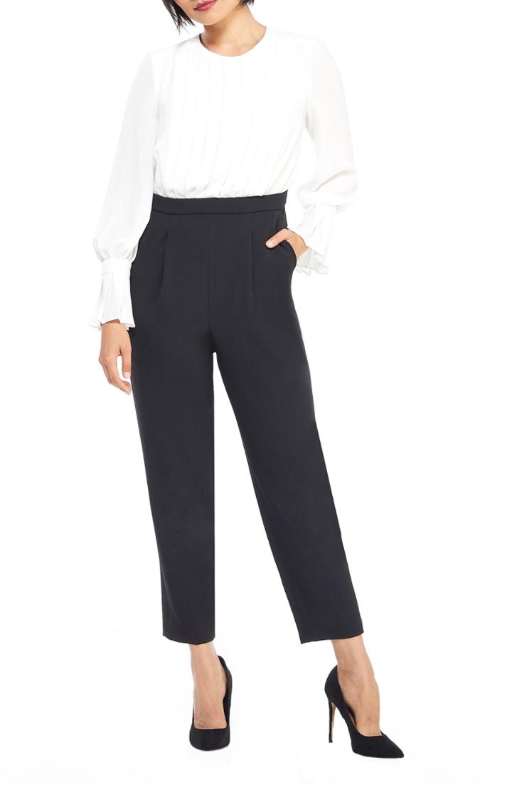 Women's Maggy London Two-tone Jumpsuit - Black