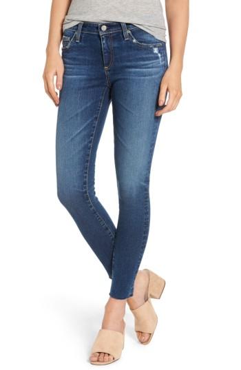 Women's Ag The Legging Raw Hem Ankle Skinny Jeans - Blue