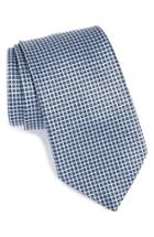 Men's Ermenegildo Zegna Geometric Silk Tie, Size - Blue