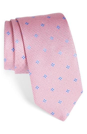 Men's Eton Floral Medallion Silk Tie, Size - Pink