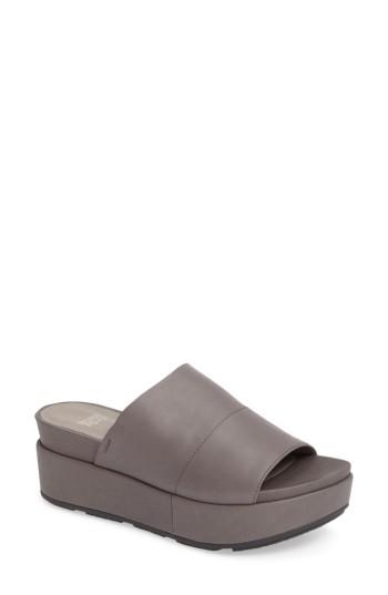 Women's Eileen Fisher Briggs Platform Slide Sandal .5 M - Grey