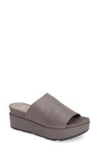 Women's Eileen Fisher Briggs Platform Slide Sandal .5 M - Grey