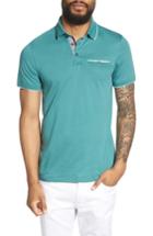 Men's Ted Baker London Derry Modern Slim Fit Polo (l) - Green