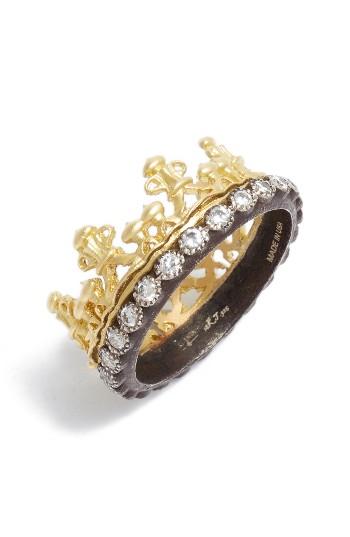 Women's Armenta Old World Diamond Crown Ring