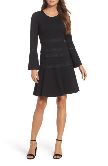Women's Kobi Halperin Preslie Double Knit A-line Dress - Black